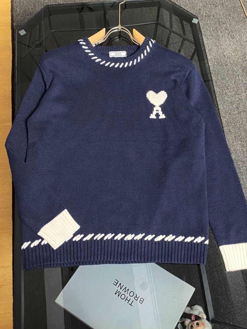 Ami Paris Heart Logo Crewneck Sweater